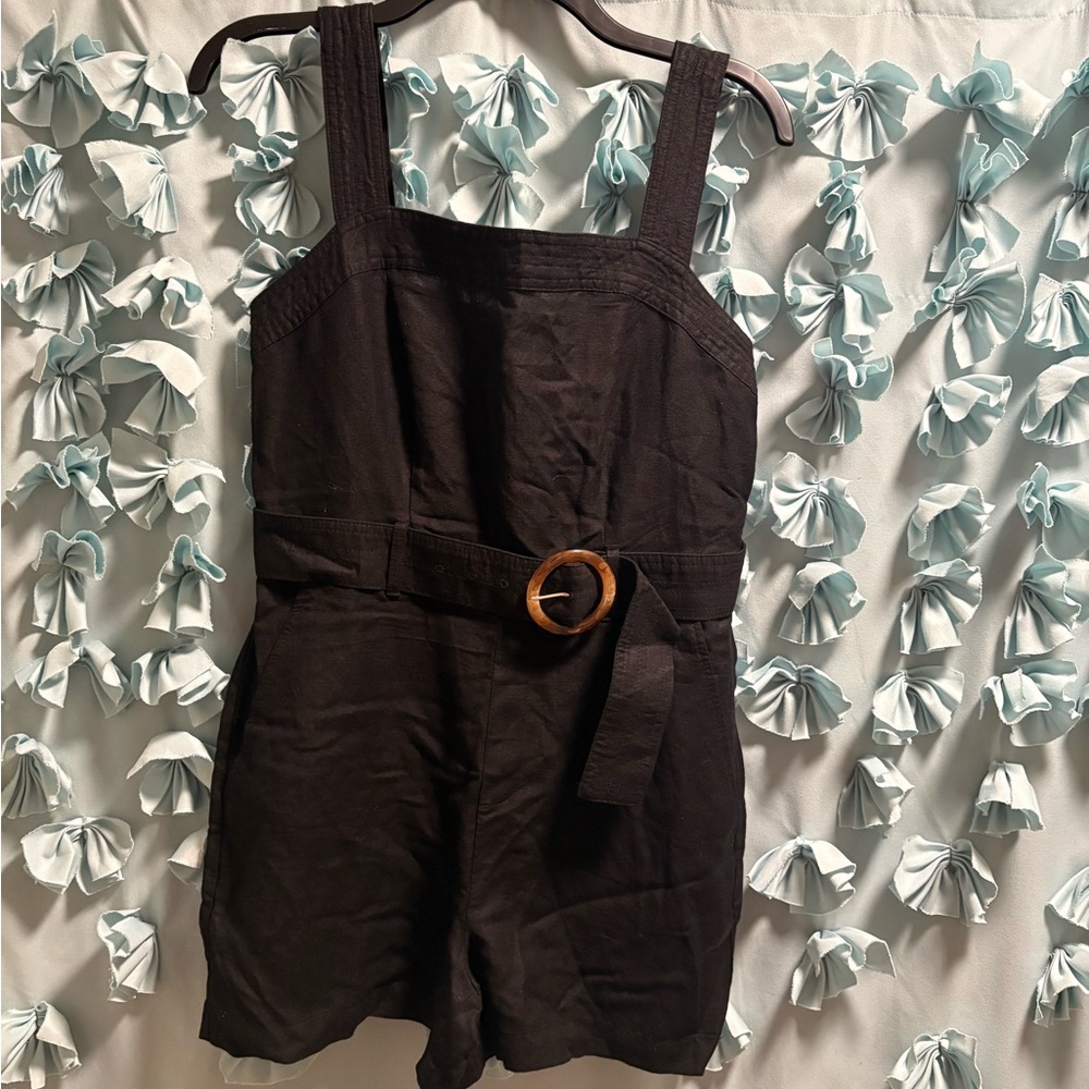LOFT Black Jumpsuit with Belt